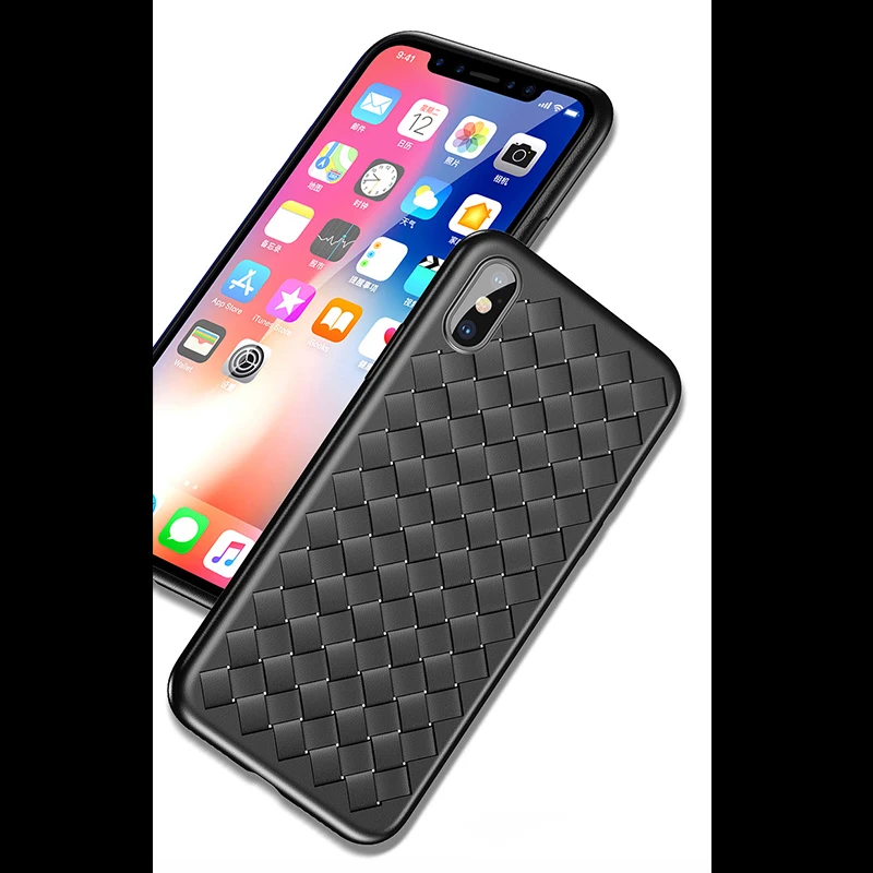 Kerzzil супер мягкий чехол для iPhone 6 6s Plus Роскошный телефона 7 8 сетчатый плетёный