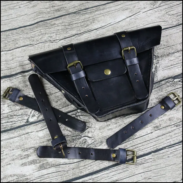 Универсальное винтажное седло для мотоцикла кафе и гонщика боковые сумки