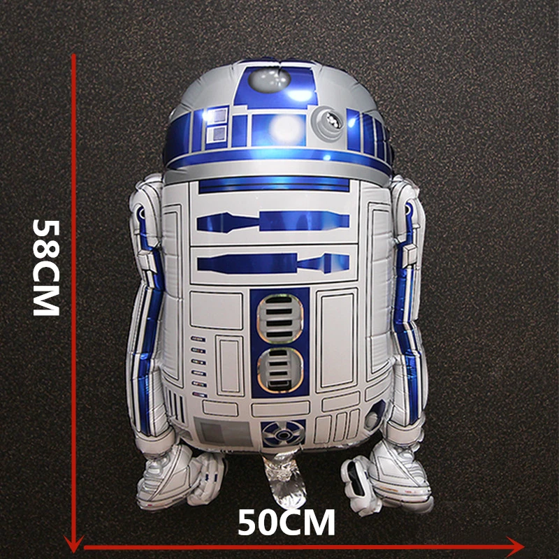 1 шт. воздушный шар с днем рождения Звездные войны R2D2 робот алюминиевый воздушный шар Nallons День Рождения украшения для детей и взрослых