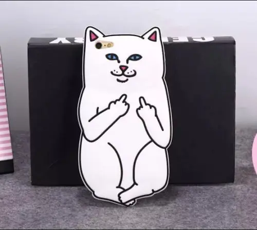 White Cat Для iPhone 6 6s 4," популярный 3D милый мультяшный Мягкий силиконовый чехол для телефона задняя крышка милый Единорог противоударный новейший чехол с животными - Цвет: White Cat