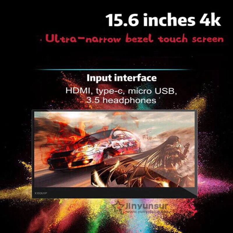 15 6 дюймов 3840x2160 4K HDR ЖК-дисплей с сенсорным портативным экраном ПК МОНИТОР Type C для