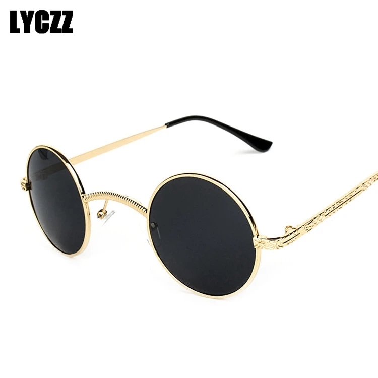 LYCZZ lentes de sol паровые панк женские солнцезащитные очкив ретро стиле металлические