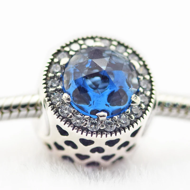 Браслеты из серебра 100% пробы с синим фианитом для Pandora|beads free shipping|for pandorabeads beads |
