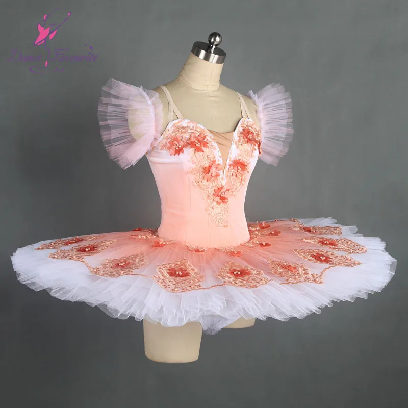 Изумительный розовый костюм для профессиональных танцев балетная пачка