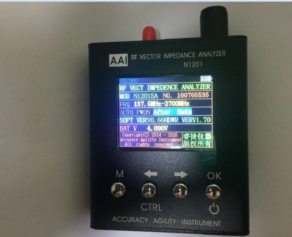N1201SA английская версия 140 МГц-2 7 ГГц Новый UV RF векторное сопротивление ANT КСВ