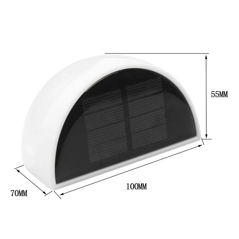 1 шт. наружная Солнечная лампа Настенный светильник полукруглый Белый 3