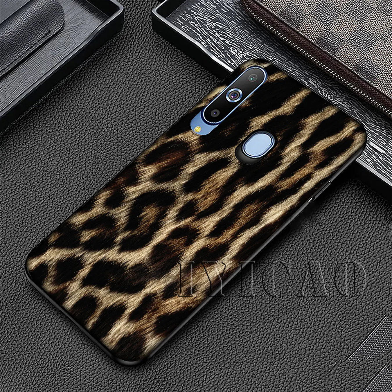 IYICAO Leopard love Pink Soft Silicone Case for Samsung Galaxy A70 A60 A50 A40 A30 A20 A10 A50S A40S A30S A20E A10S Black Cover |