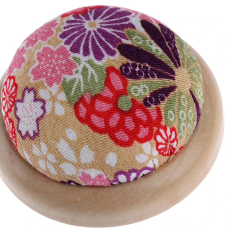 1pcs Ball Shaped Random Color DIY Craft Needle Pin Cushion Holder Sewing Stitch Needlework Wood Bottom Cushions | Дом и сад