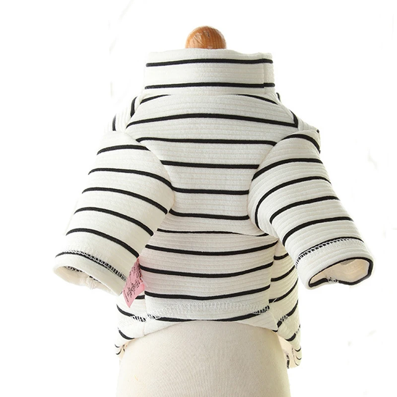 Полосатый питомец рубашка хлопок жилет щенок бренд футболки летняя одежда для