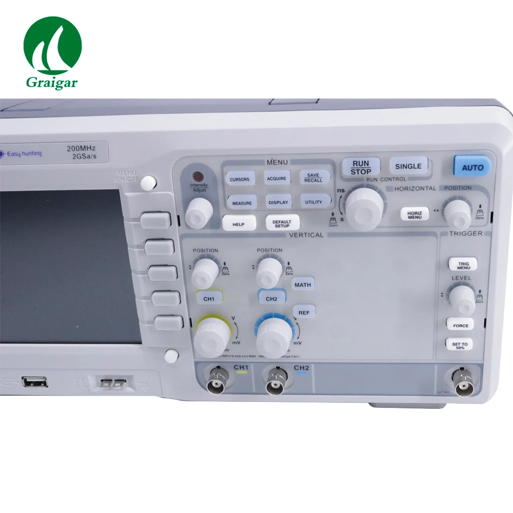 Компактный настольный двухканальный цифровой осциллограф SDS1202CFL с полосой