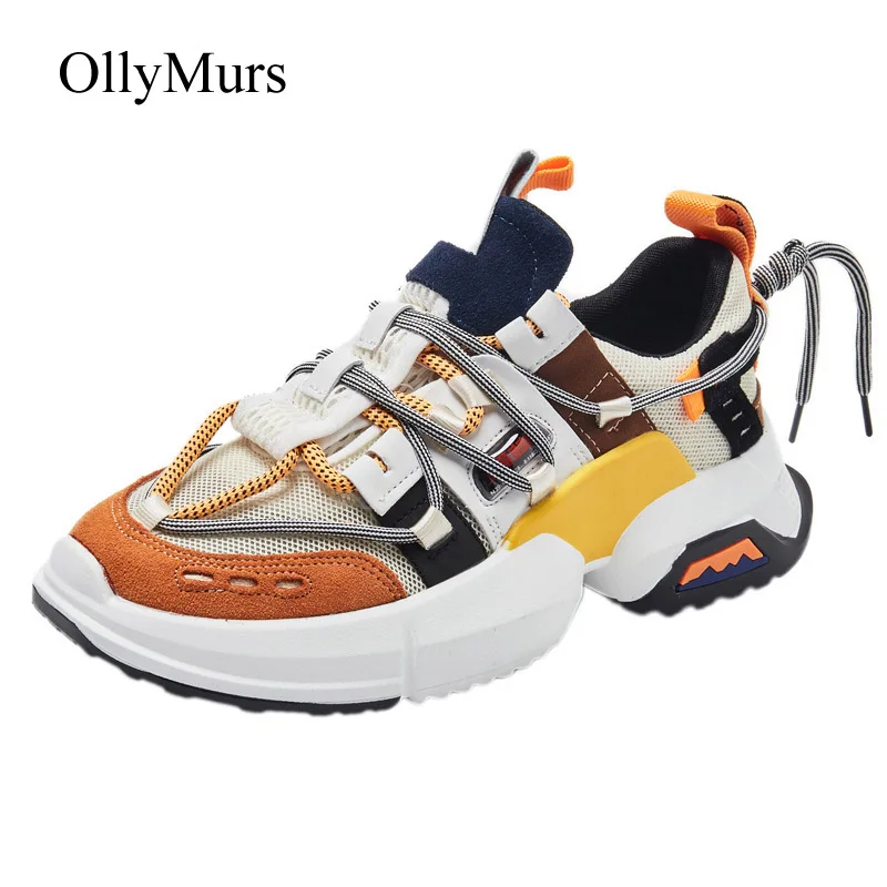 Повседневная обувь; женские кроссовки на платформе; zapatos de mujer; модный бренд; chaussures femme; дышащая женская обувь на массивном каблуке; цветная обувь