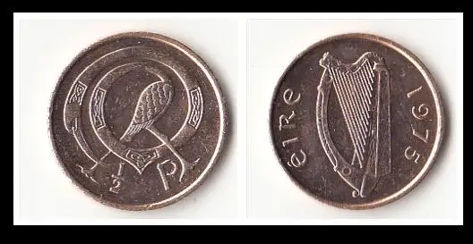 Ireland EU 1/2 Пенни монета евро 100% настоящие и оригинальные европейские монеты UNC