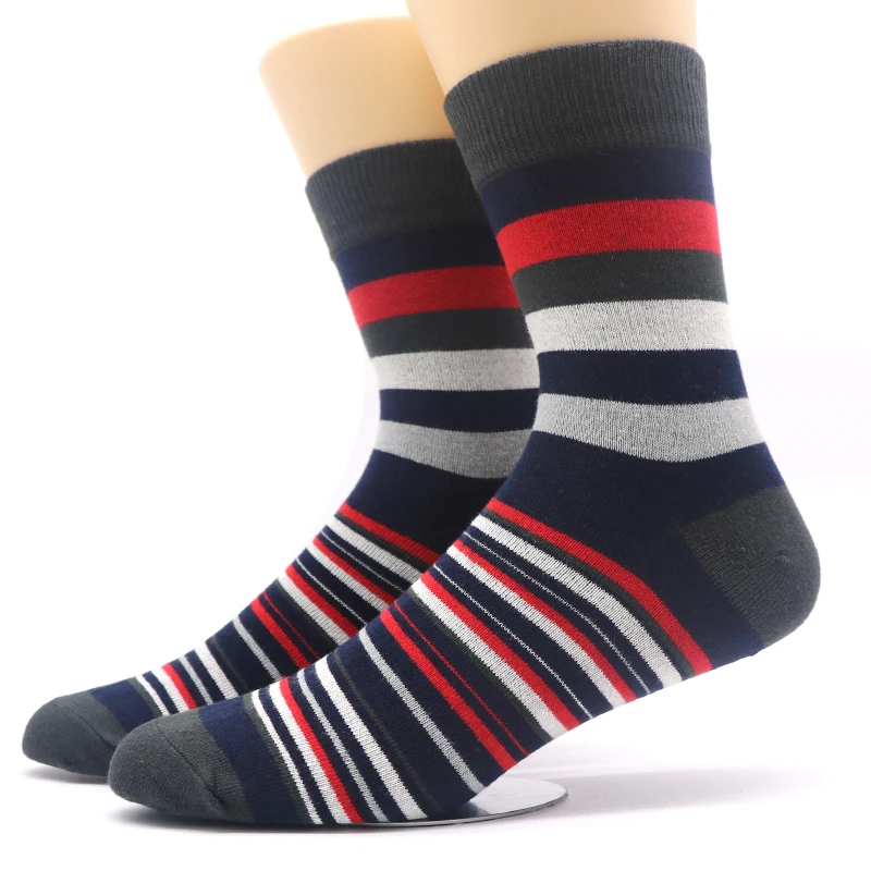 1 пара мужских забавных 3D носков, Calcetines, носки для мужчин, Chaussette Homme, цветные полосатые теплые носки, Компрессионные носки