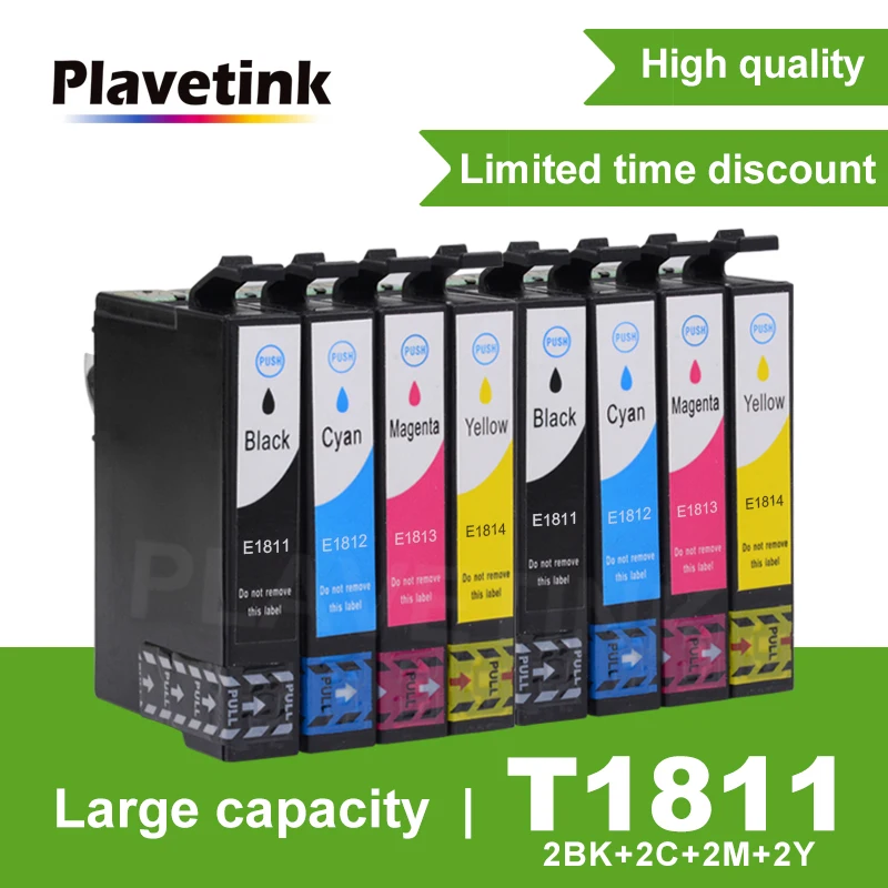 Compatible Ink Cartridge for Epson T18 T18XL T1801 - 4 T1811 Full Expression Home XP XP-30 102 202 205 302 305 402 Printer | Компьютеры и