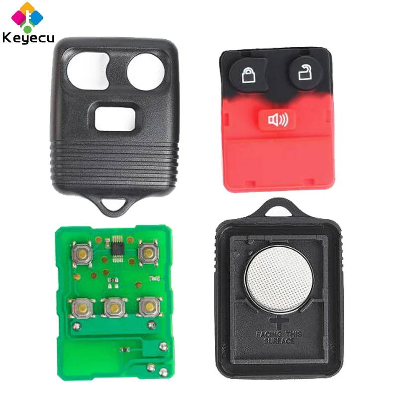 KEYECU Pair Keyless Remote Key - 3 Btns &amp 315MHz/ 433MHz Adjustable FOB for Lincoln/ Mercury CWTWB1U212 CWTWB1U331 CWTWB1U345 |