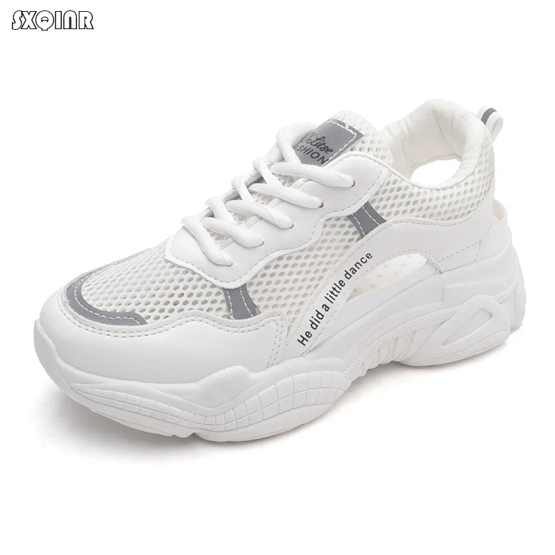 Женская Повседневная обувь 2019 Летняя мода Полые Для женщин кроссовки дышащие