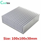 COOLTEX 100x100x30 мм DIY алюминиевый радиатор радиатора для светодиодного электронного чипа интегральная схема Охладитель Охлаждения