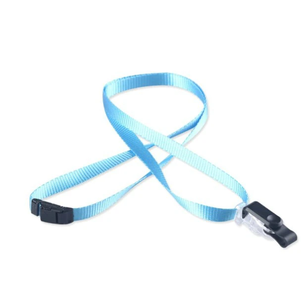 light blue DEZHI-10mm держатель Бейджа для удостоверения личности, шейный ремень, Безопасный шнур для детей, студентов, ID IC держатель значков, карт и аксессуаров - Цвет: light blue