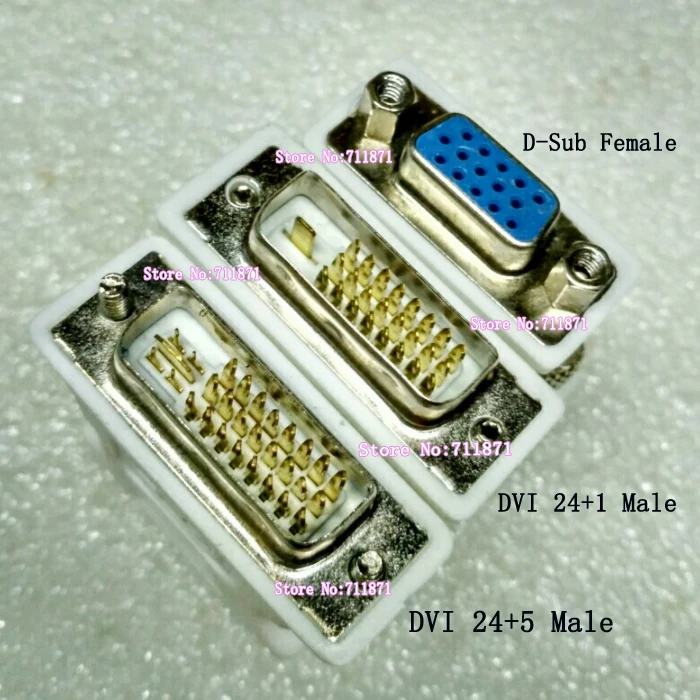 Адаптер DVI VGA разъем 24 + 5 DVI24 1 D-Sub адаптер 15P гнездовой Мужской | Электроника