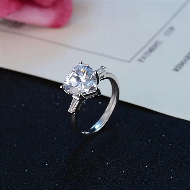 CC Сердце Обручальные кольца для женщин модные ювелирные изделия свадебное