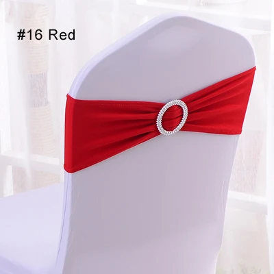 16 Red 100 шт./лот, спандекс, лайкра, накидка для свадебного стула, лента для свадебной вечеринки, дня рождения, украшение стула, лента для свадебной вечеринки - Цвет: 16 Red