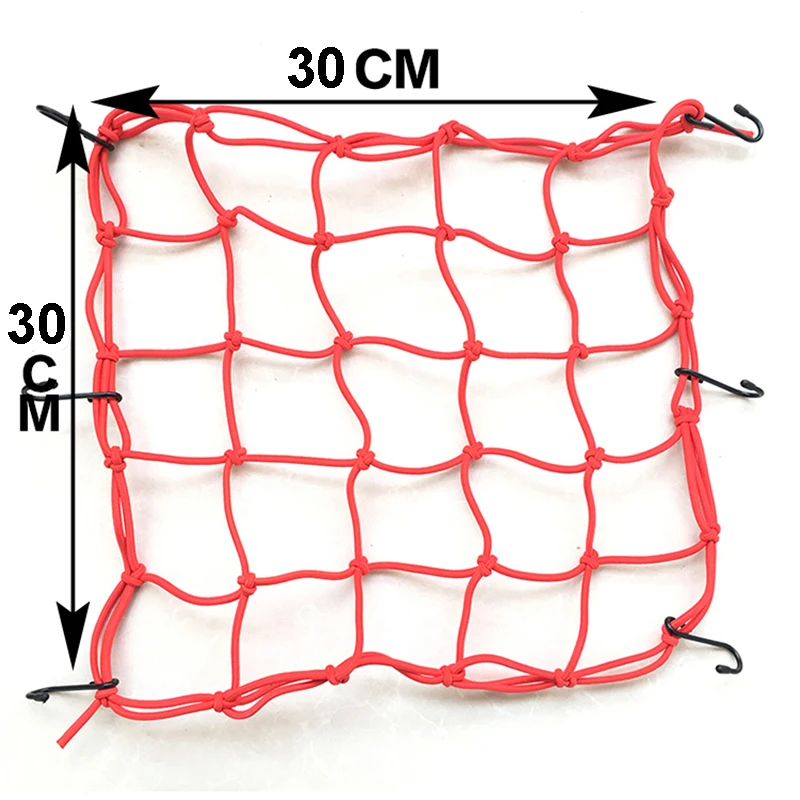 Сетка для багажа на мотоциклетный шлем 30 х30 см 6 крючков|motorcycle luggage net|motorcycle helmet