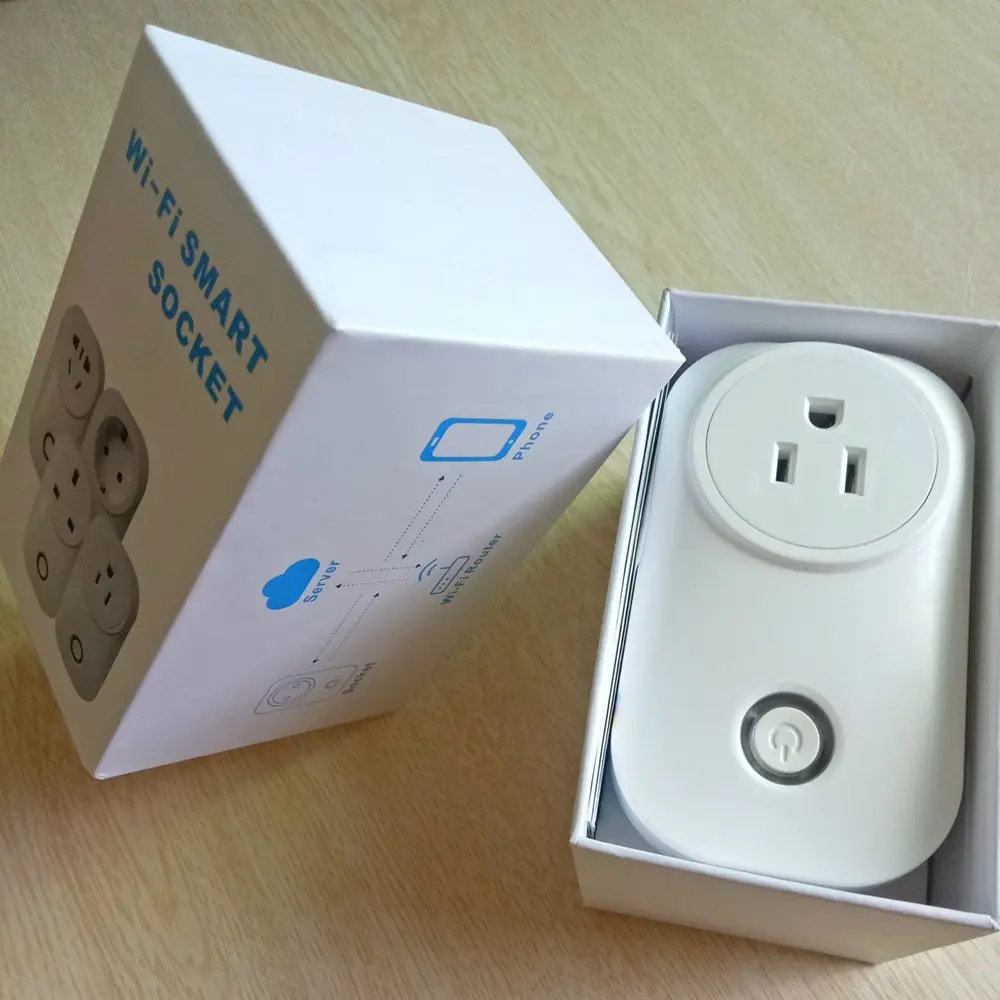 2018 Geekbes творческий белый США Plug Смарт Wi-Fi Разъем дистанционного голос Управление