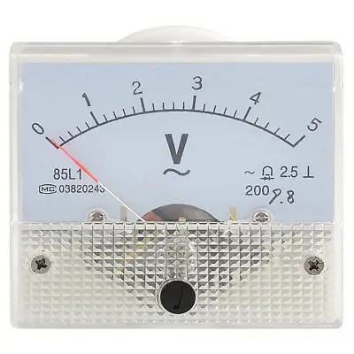 

Screw Mounted Plastic Shell Voltage Test Analog AC 0-5V Voltmeter Gauge