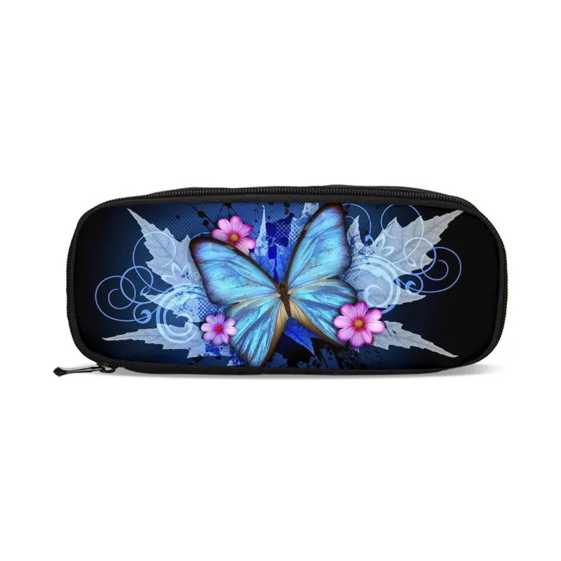

VEEVANV Purses For Girls Boys Pen Bag Fashion Cool Floral Butterfly 3D Printing Pen Case School Supply Pencil Pouch Sac A Main