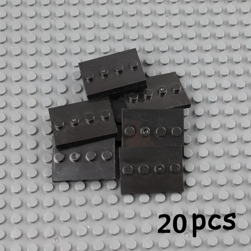 Пластина для строительных блоков город черная 3X4 с 4 рукоятками прозрачная 88646