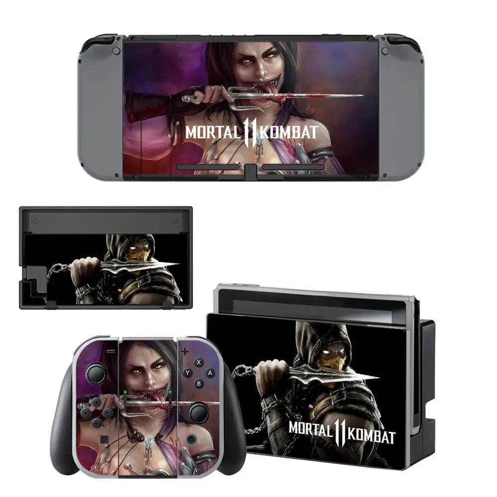 Наклейка Mortal Kombat наклейка для Nintendo Switch консоли NS и винилового контроллера Joy-Con |