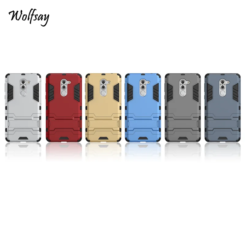 Wolfsay For Cover Huawei GR5 2017 Case Honor 6X Shockproof Robot Armor Phone 9X Pro Coque | Мобильные телефоны и