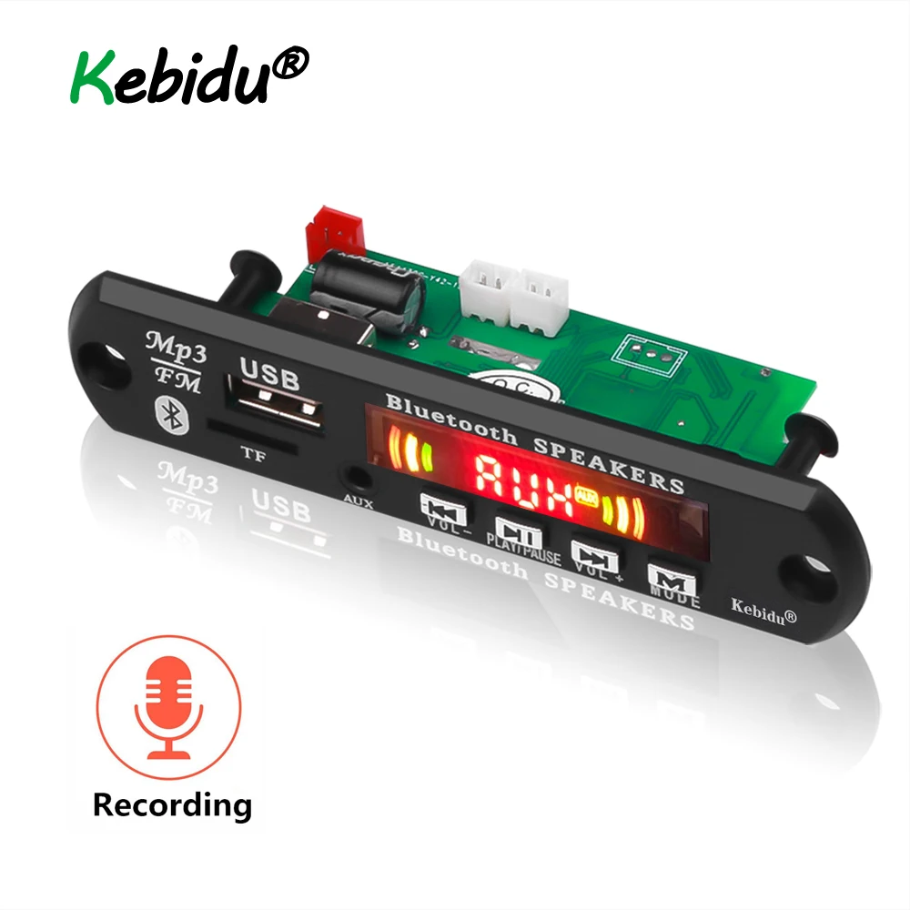 Новинка 5 в 12 В беспроводной Bluetooth 0 MP3 плеер декодер плата автомобильный FM радио