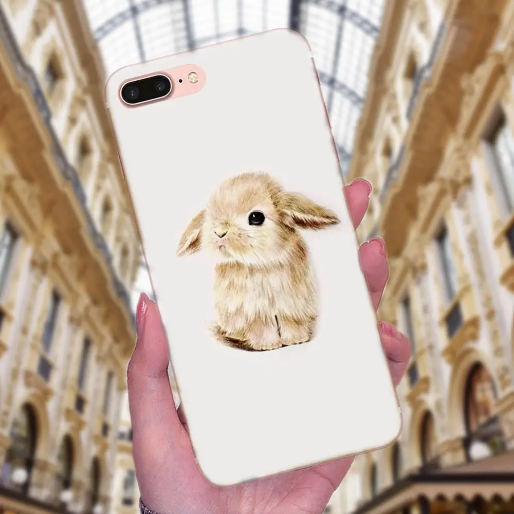 Soft TPU Phone Cases Cute White Bunny Rabbit For Galaxy J1 J2 J3 J330 J4 J5 J6 J7 J730 J8 2015 2016 2017 2018 mini Pro | Мобильные