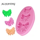 3D банты силиконовые формы для мастики сахарные украшения форма для шоколада бантик форма для сладостей для выпечки инструменты для украшения D1208