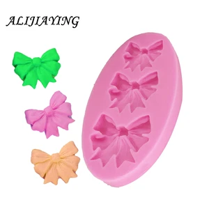 3D банты силиконовые формы для мастики сахарные украшения форма для шоколада бантик форма для сладостей для выпечки инструменты для украшения D1208