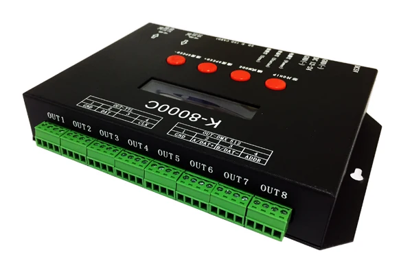 K 8000C (T 8000 обновленная версия) sd карта LED pixel контроллер off line 8192 пикселей