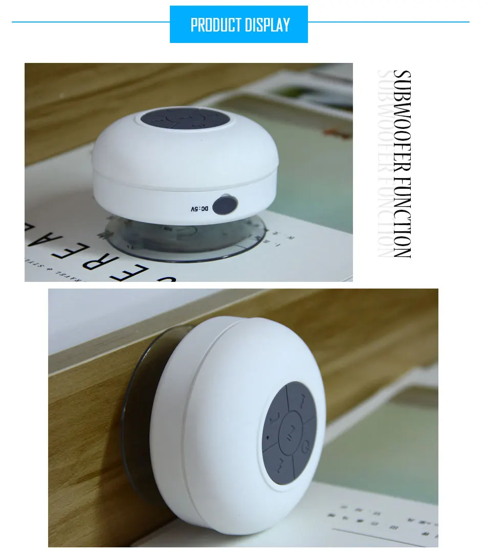 Vapeonly портативный Bluetooth динамик беспроводной водонепроницаемый Душ динамик s w/всасывания музыкальный плеер Поддержка громкой связи микрофон для iPhone