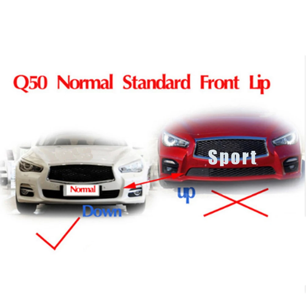 Автомобильный спойлер из углеродного волокна для Infiniti Q50 стандартный седан 4