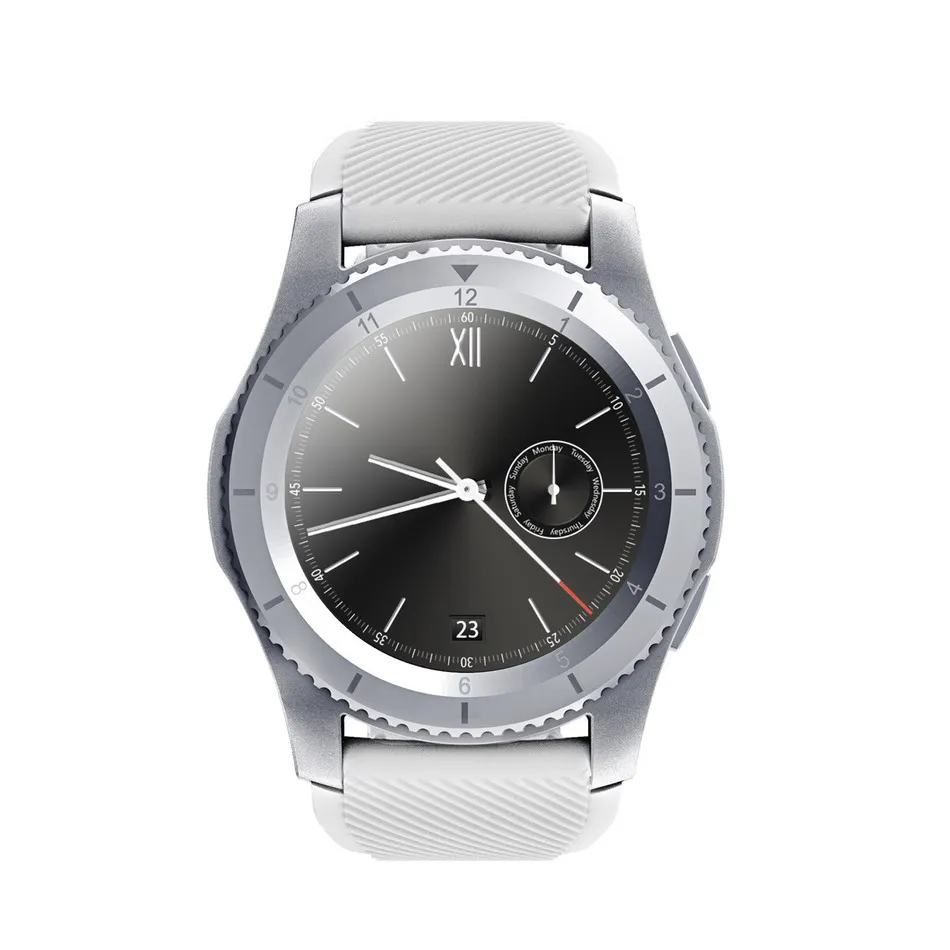 [Dropshipping] DTNO. Я G8 умные часы Поддержка SIM Bluetooth 4,0 Smartwatch смолы ремень вызова сообщение напоминание монитор сердечного ритма - Цвет: Silver