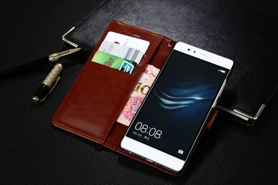 Чехол jinsuli для Huawei P9 plus p10 Роскошный кожаный флип кошелек с отделением карт чехол