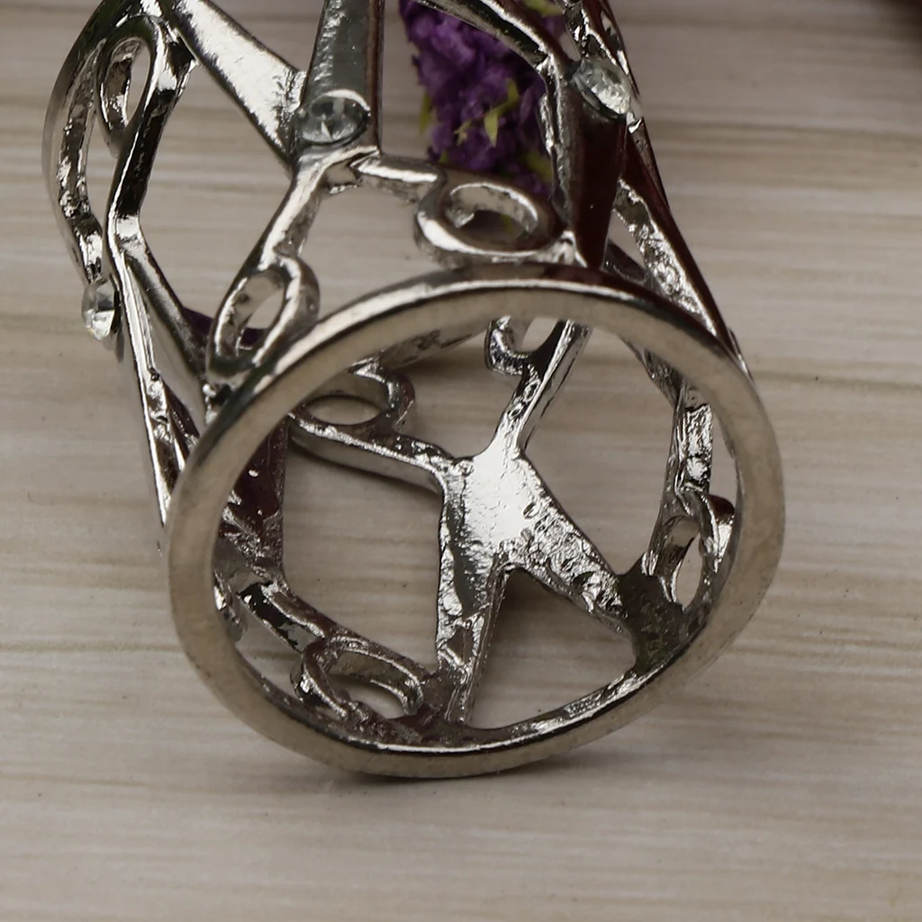 MagiDeal Clear Crystal Rhinestone Scarf Ring Clip Scissor Shape Hollow Out Tube Buckle | Украшения и аксессуары