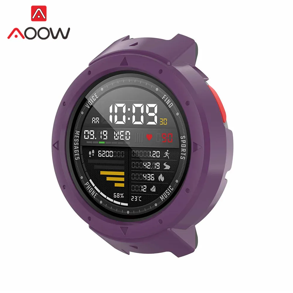 Мягкий силиконовый ремешок для часов Amazfit Verge Xiaomi Huami 3, спортивный сменный ремешок для браслета и поликарбоната, защитный чехол A1801