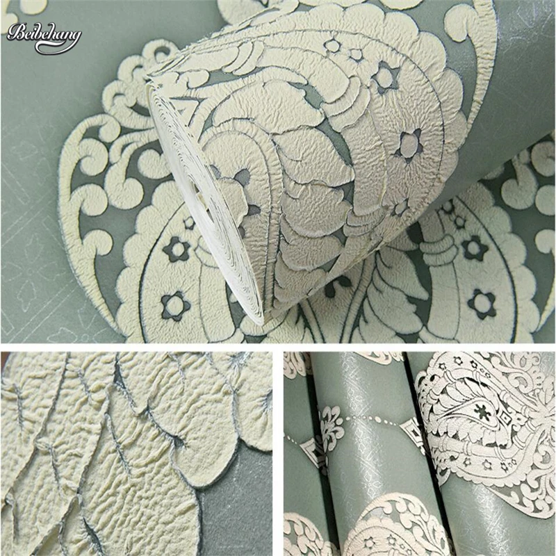 Европейский нетканый материал обои Гостиная Спальня теплый 3D ТВ фон настенная