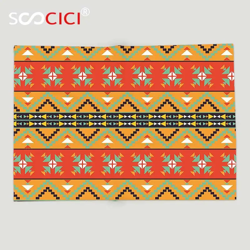 Мягкое Флисовое одеяло на заказ абстрактный этнический декор мотивы Aztec с
