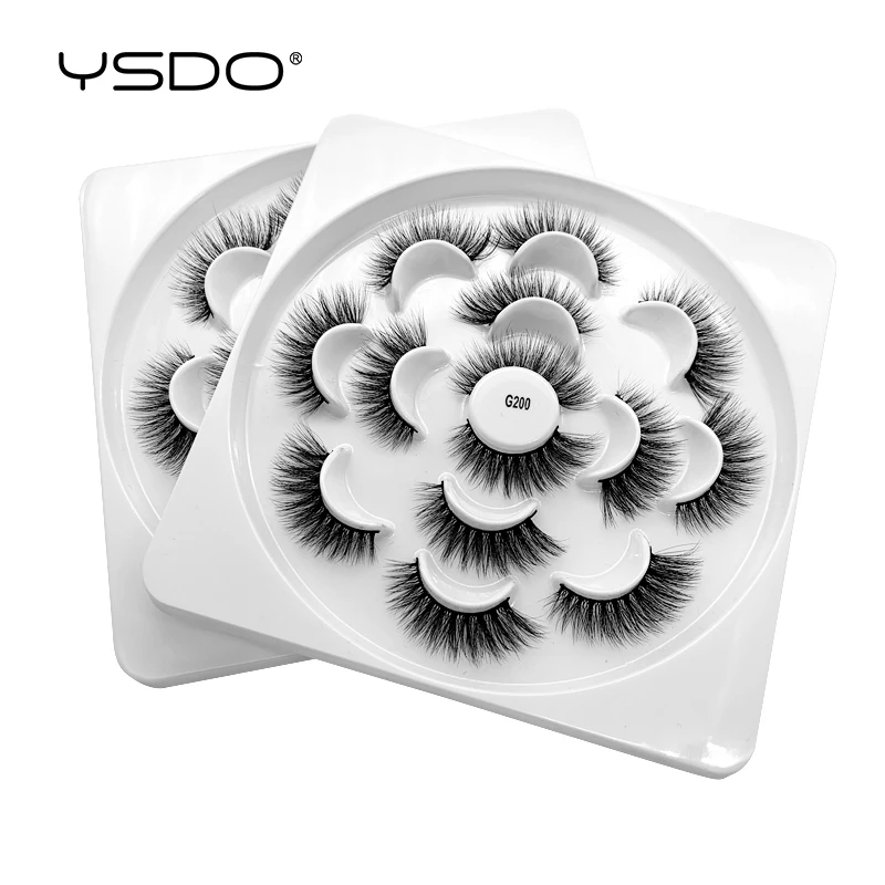 YSDO 7 пар 3d норковые ресницы натуральные накладные ресницы Накладные ресницы макияж норковые ресницы наращивание ресниц Объемные Ресницы cilios G2