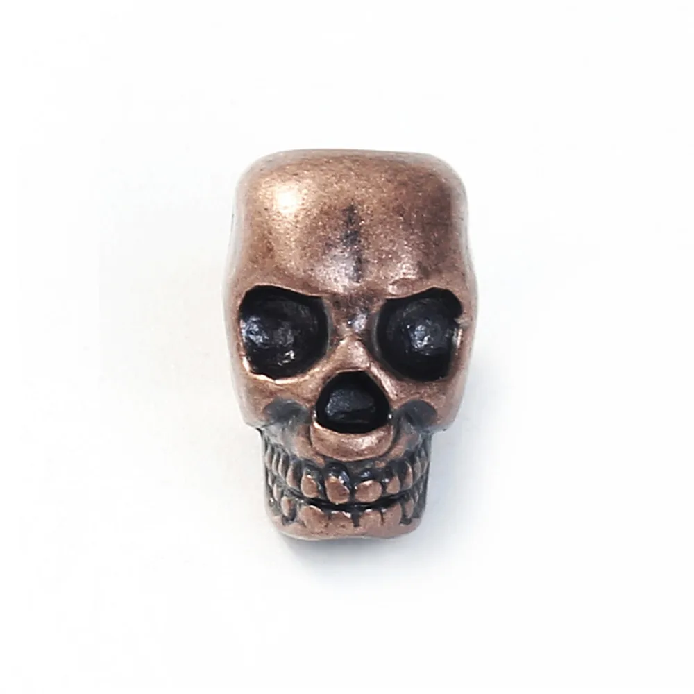 DoreenBeads цинковый сплав античные медные бусины-спейсеры DIY Хэллоуин череп 12 мм(4/") x 8 мм(3/8"), отверстие: около 4 мм, 20 шт