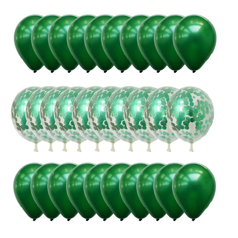green 30 шт./лот, много конфетти, воздушные шары, розовое золото, гелиевые шары, для мальчиков и девочек, с днем рождения, для вечеринки, воздушные шары, для свадебной вечеринки, декоративные принадлежности - Цвет: green