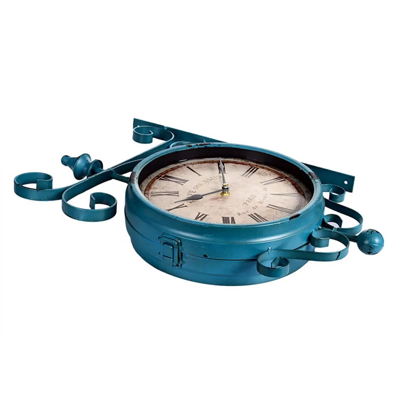 Двухсторонние настенные часы кованые цифровые Relogio De Parede Horloge Murale Saat Klok|de pared|side wall
