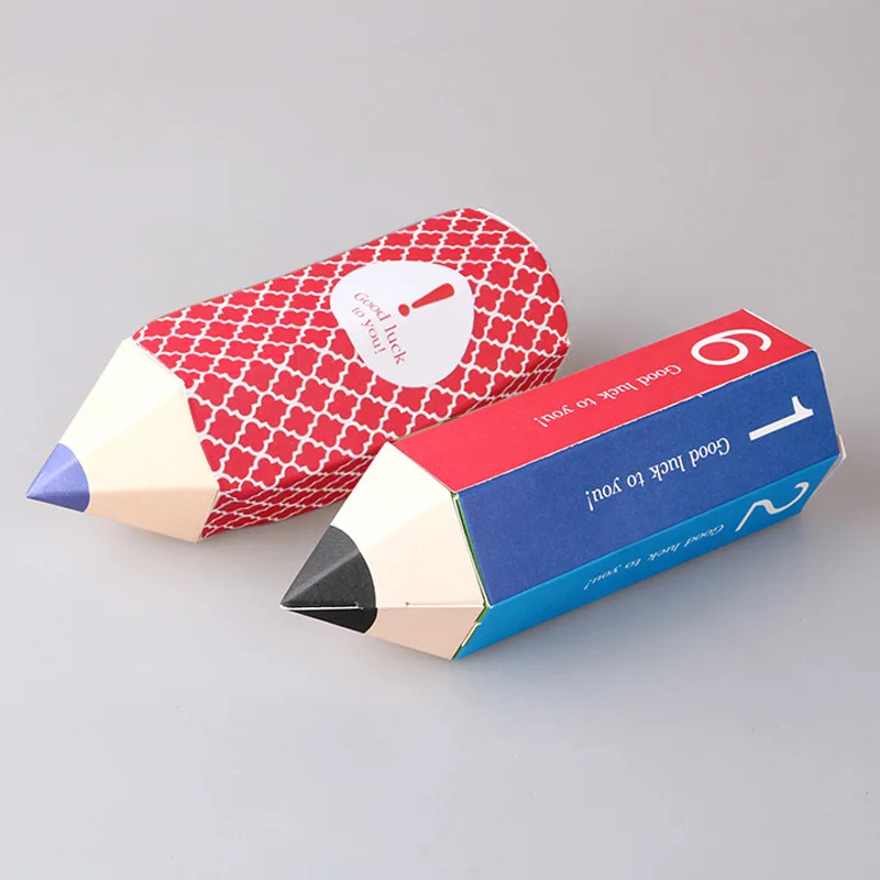 Фото 20 шт. Мультяшные подарочные коробки в форме карандашей бумажные для упаковки